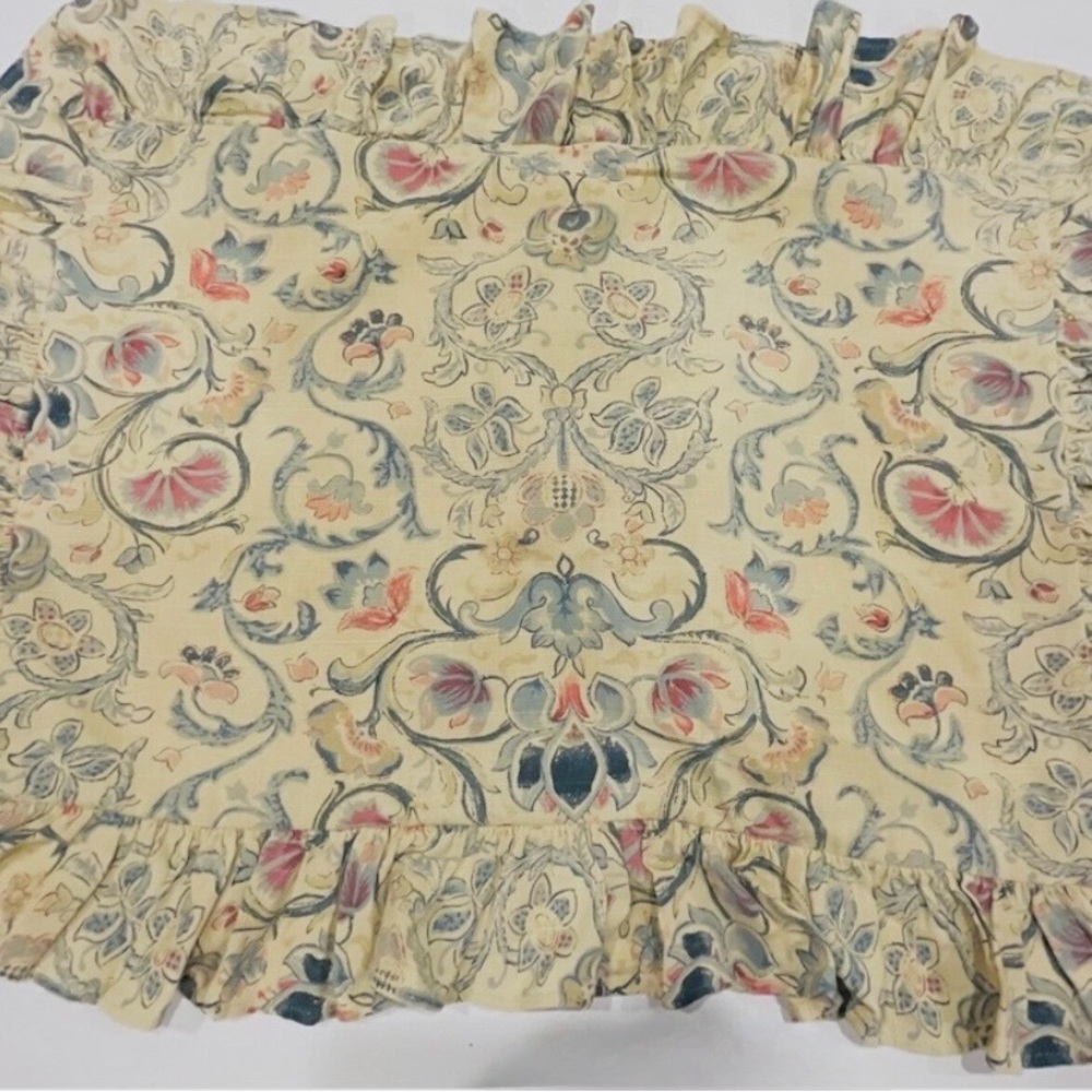 Ralph Lauren Muted Multi-Color French Floral Print Pillow Sham (1 standard size)